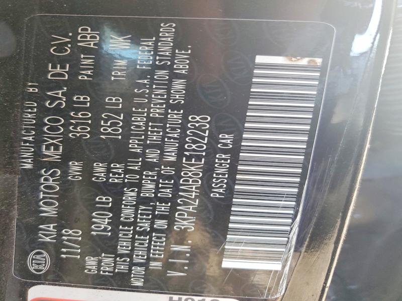 Продаж на аукціоні авто 2019 Kia Rio, vin: 3KPA24AB8KE182238, номер лоту: 64145056