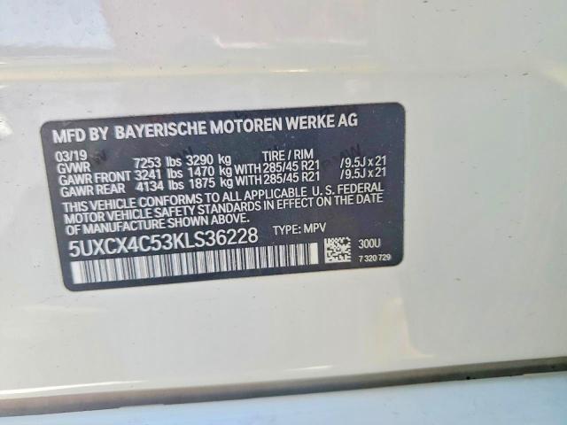 Продаж на аукціоні авто 2019 Bmw X7, vin: 5UXCX4C53KLS36228, номер лоту: 66242896