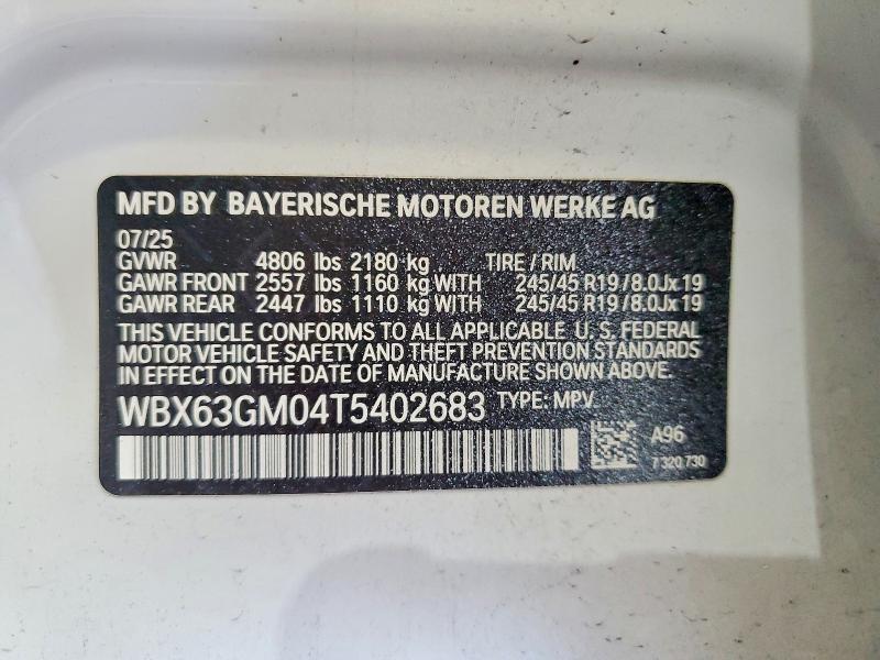 64089796 :رقم المزاد ، WBX63GM04T5402683 vin ، 2026 Bmw X2 مزاد بيع