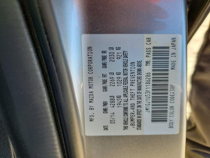 Продажа на аукционе авто 2015 Mazda 6, vin: JM1GJ1U53F1186286, номер лота: 64825256