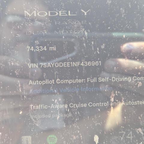 Продаж на аукціоні авто 2022 Tesla Model Y, vin: 7SAYGDEE1NF436961, номер лоту: 64561216