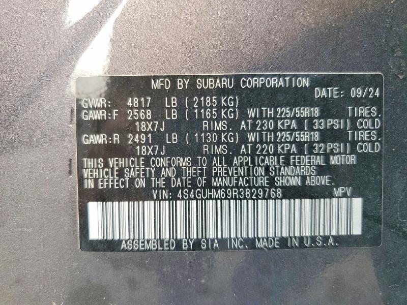 Продажа на аукционе авто 2024 Subaru Crosstrek, vin: 4S4GUHM69R3829768, номер лота: 64539246