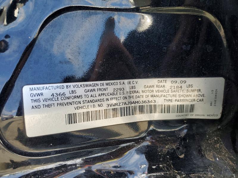 Продажа на аукционе авто 2010 Volkswagen Jetta, vin: 3VWRZ7AJ9AM036343, номер лота: 64704626
