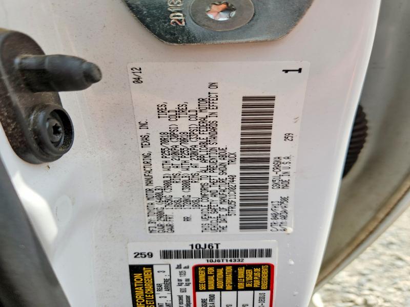 Aukcja sprzedaży 2012 Toyota Tundra, vin: 5TFRU5F11CX027440, numer aukcji: 66275816