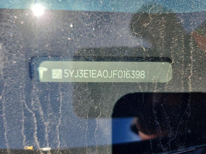 2018 Tesla Model 3 მანქანა იყიდება აუქციონზე, vin: 5YJ3E1EA0JF016398, აუქციონის ნომერი: 65715786