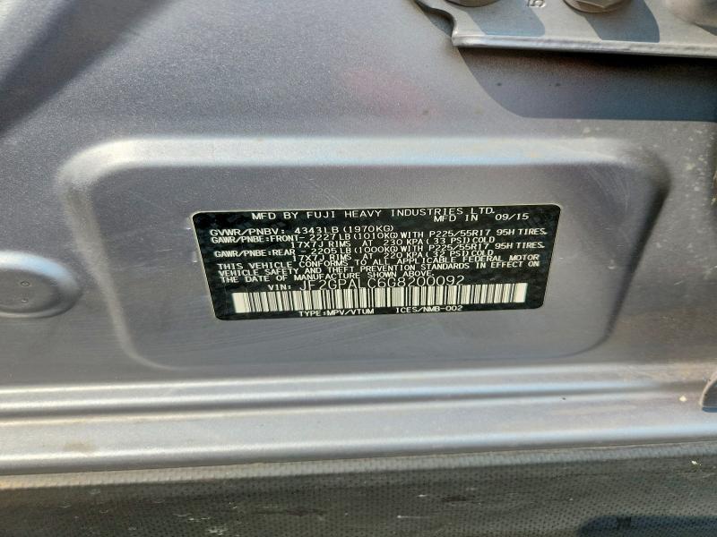 64209886 :رقم المزاد ، JF2GPALC6G8200092 vin ، 2016 Subaru Crosstrek مزاد بيع