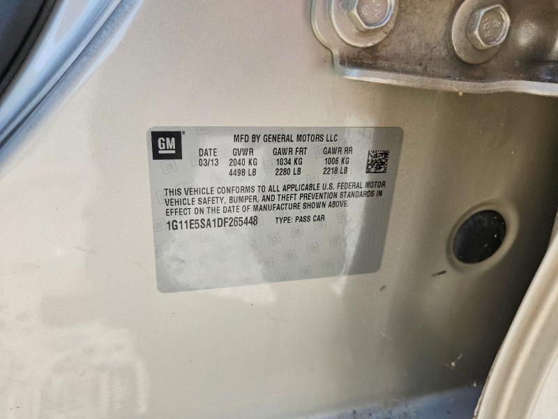 2013 Chevrolet Malibu მანქანა იყიდება აუქციონზე, vin: 1G11E5SA1DF265448, აუქციონის ნომერი: 65037266