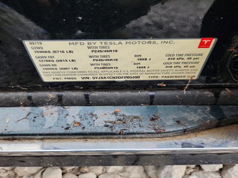 63661836 :رقم المزاد ، 5YJSA1CN2DFP05490 vin ، 2013 Tesla Model S مزاد بيع