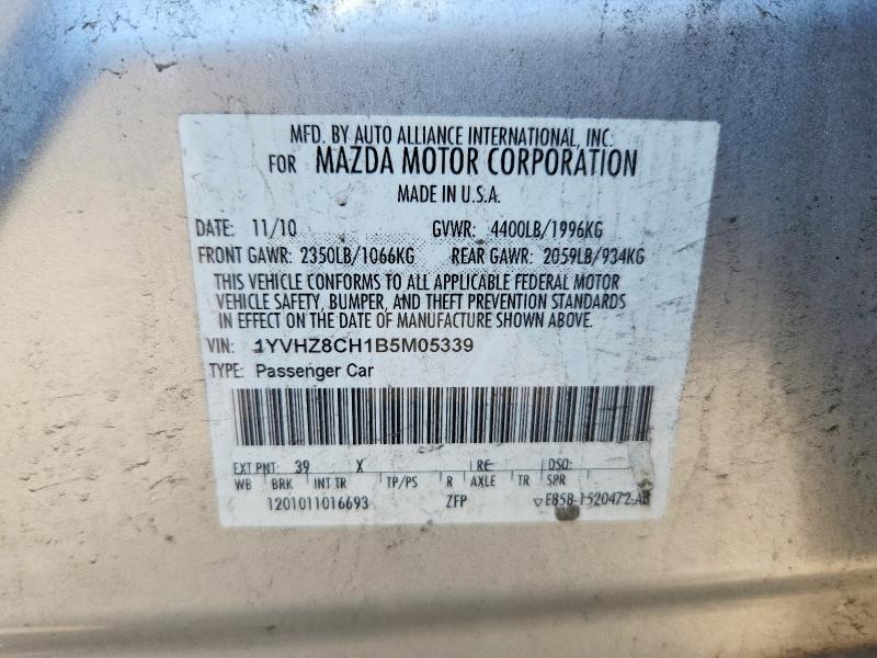 Aukcja sprzedaży 2011 Mazda 6, vin: 1YVHZ8CH1B5M05339, numer aukcji: 65510576