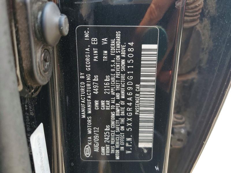 64459106 :رقم المزاد ، 5XXGR4A69DG115084 vin ، 2013 Kia Optima مزاد بيع