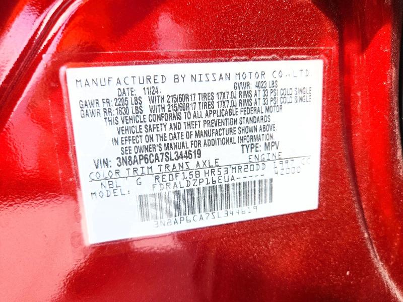 Aukcja sprzedaży 2025 Nissan Kicks, vin: 3N8AP6CA7SL344619, numer aukcji: 65655946