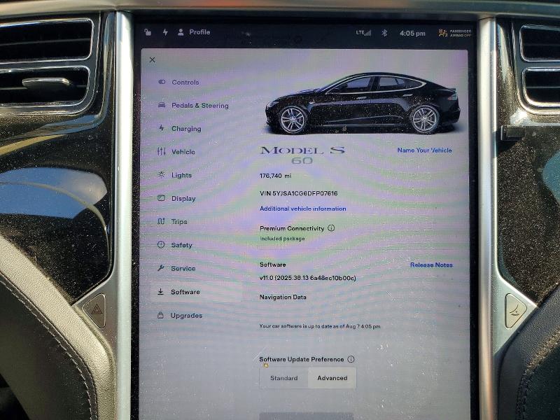 63623386 :رقم المزاد ، 5YJSA1CG6DFP07616 vin ، 2013 Tesla Model S مزاد بيع