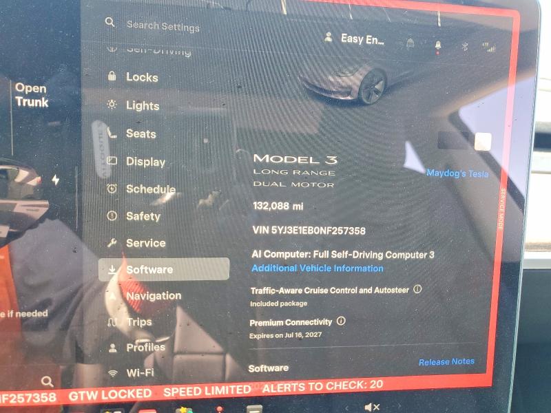 Продаж на аукціоні авто 2022 Tesla Model 3, vin: 5YJ3E1EB0NF257358, номер лоту: 63590566
