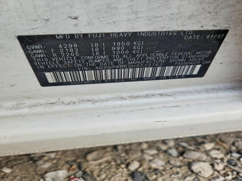 2017 Subaru Impreza მანქანა იყიდება აუქციონზე, vin: 4S3GTAD62H3713762, აუქციონის ნომერი: 64696036