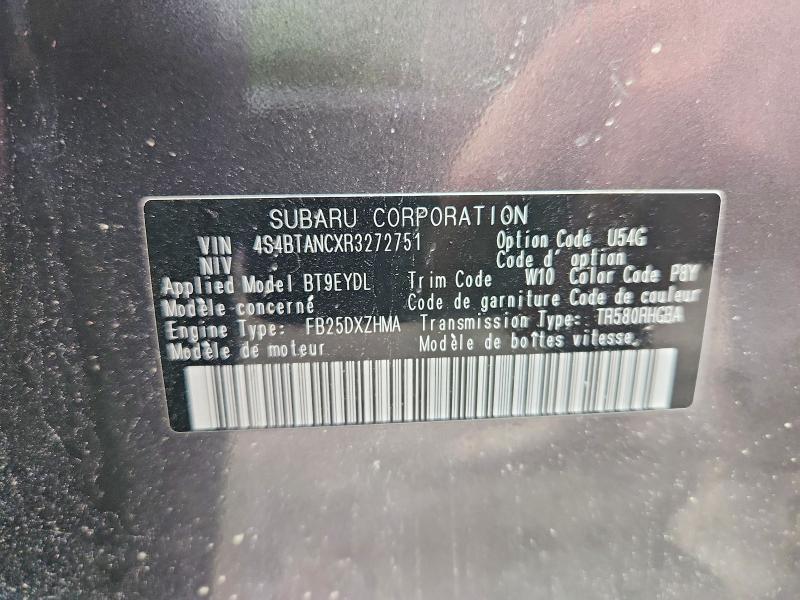 Продаж на аукціоні авто 2024 Subaru Outback, vin: 4S4BTANCXR3272751, номер лоту: 64844466