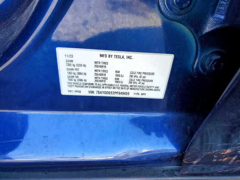 Aukcja sprzedaży 2023 Tesla Model Y, vin: 7SAYGDEE2PF949459, numer aukcji: 63172656