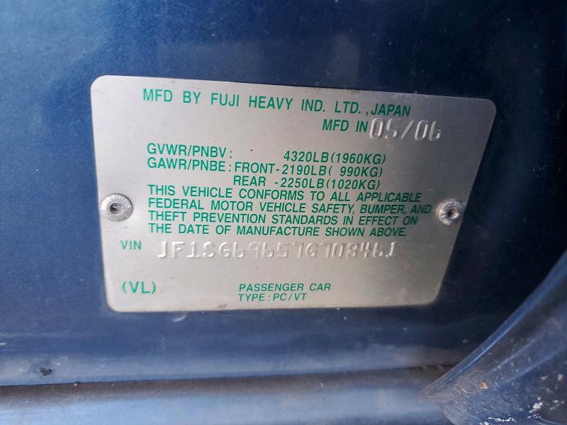 Продажа на аукционе авто 2007 Subaru Forester, vin: JF1SG69657G708461, номер лота: 64159086