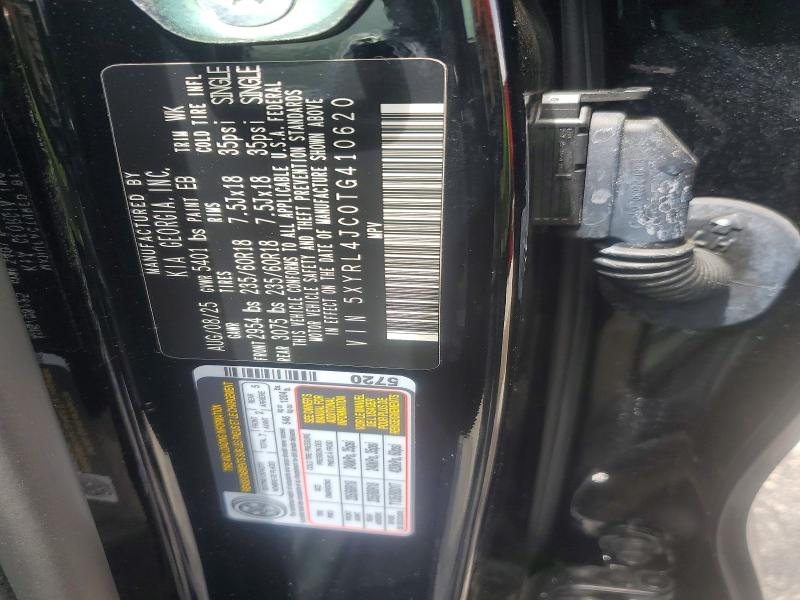 Aukcja sprzedaży 2026 Kia Sorento, vin: 5XYRL4JC0TG410620, numer aukcji: 64298546