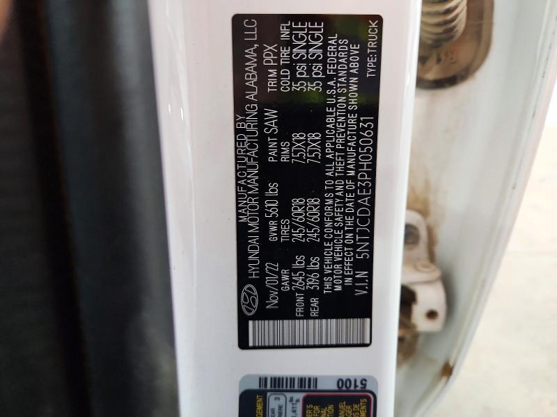 2023 Hyundai Santa Cruz მანქანა იყიდება აუქციონზე, vin: 5NTJCDAE3PH050631, აუქციონის ნომერი: 64948506