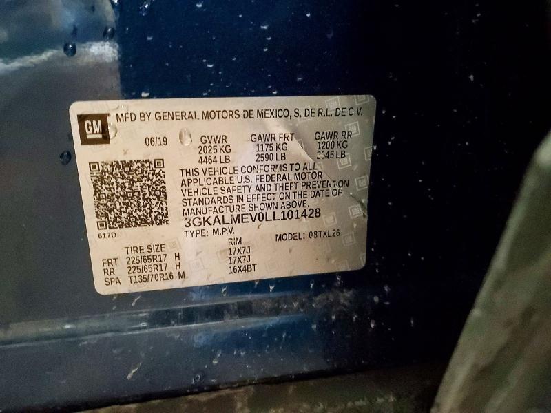 Продаж на аукціоні авто 2020 Gmc Terrain, vin: 3GKALMEV0LL101428, номер лоту: 64268896