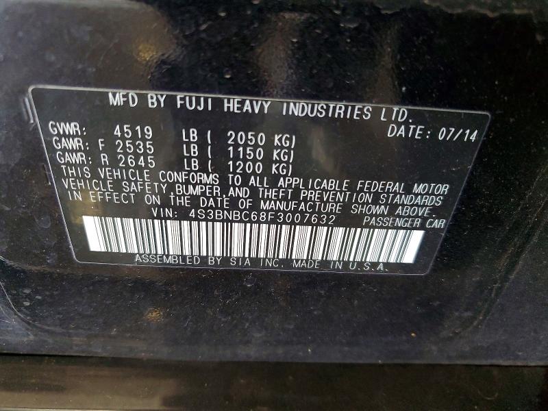 Aukcja sprzedaży 2015 Subaru Legacy, vin: 4S3BNBC68F3007632, numer aukcji: 64669736