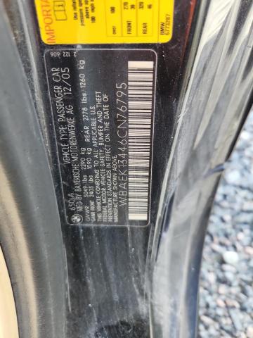 Aukcja sprzedaży 2006 Bmw 650, vin: WBAEK13446CN76795, numer aukcji: 67085746