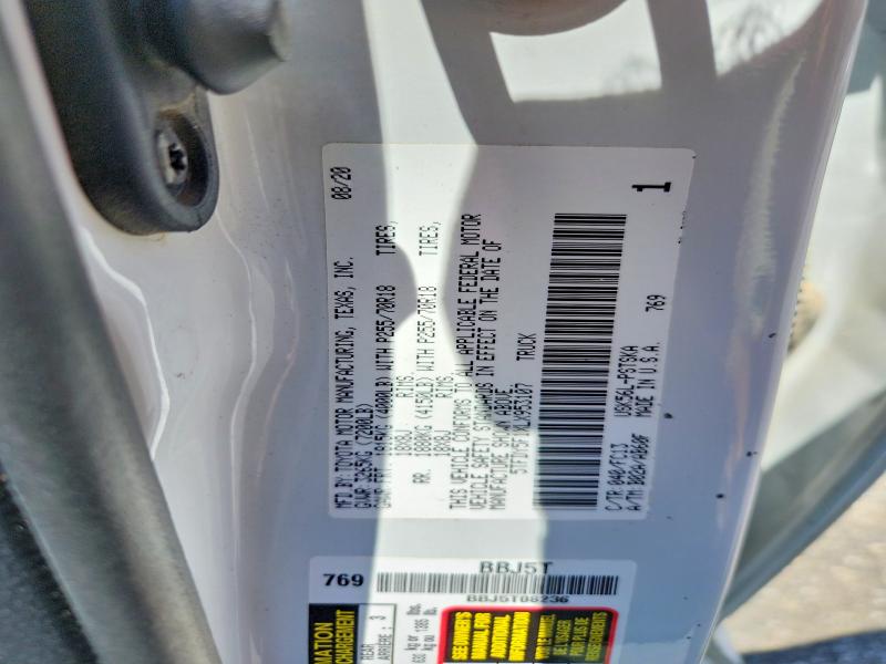 Продаж на аукціоні авто 2020 Toyota Tundra, vin: 5TFDY5F1XLX953107, номер лоту: 64792256