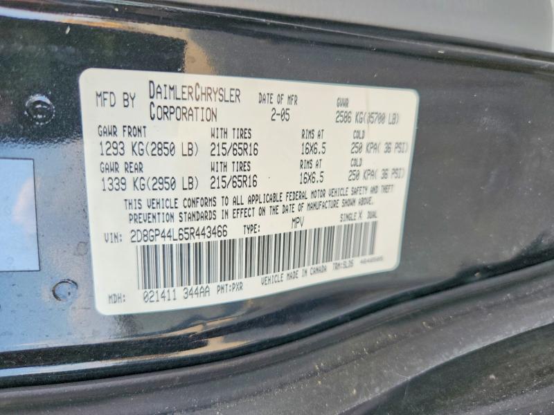 Aukcja sprzedaży 2005 Dodge Grand Caravan, vin: 2D8GP44L65R443466, numer aukcji: 65065636