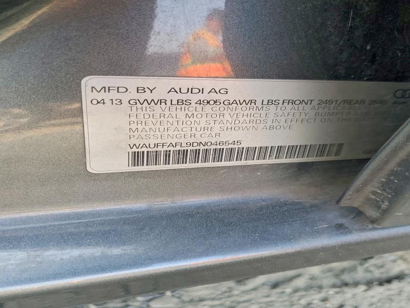 Auction sale of the 2013 Audi A4, vin: WAUFFAFL9DN046545, lot number: 57227996