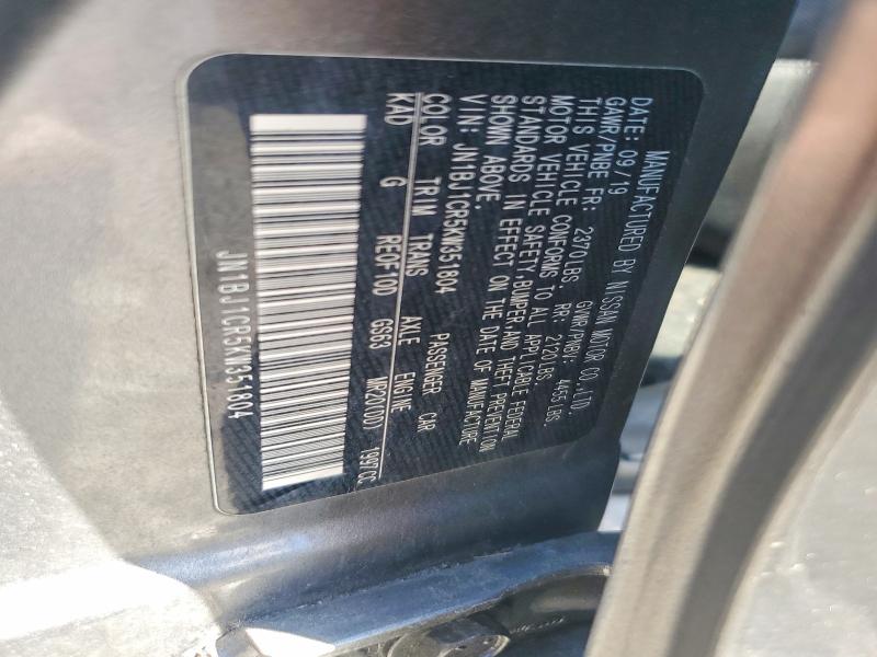 2019 Nissan Rogue Sport მანქანა იყიდება აუქციონზე, vin: JN1BJ1CR5KW351804, აუქციონის ნომერი: 66709546