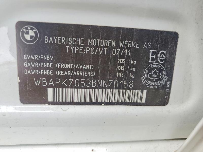 Продаж на аукціоні авто 2011 Bmw 328, vin: WBAPK7G53BNN70158, номер лоту: 65995316