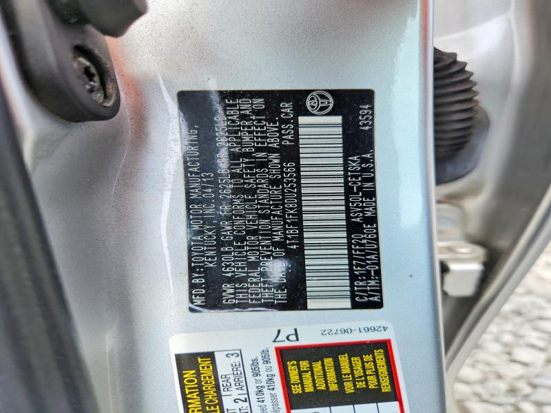 63297406 :رقم المزاد ، 4T1BF1FK8DU253566 vin ، 2013 Toyota Camry مزاد بيع