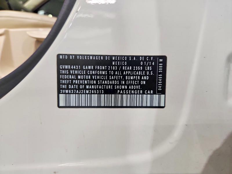 Продаж на аукціоні авто 2014 Volkswagen Jetta, vin: 3VW637AJ2EM265313, номер лоту: 64412336
