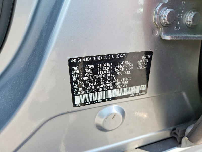 66932606 :رقم المزاد ، 3CZRU6H39JM703456 vin ، 2018 Honda Hr-v مزاد بيع