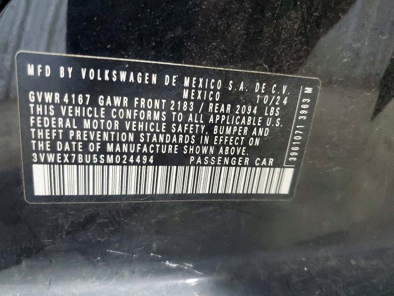 Продаж на аукціоні авто 2025 Volkswagen Jetta, vin: 3VWEX7BU5SM024494, номер лоту: 65309036