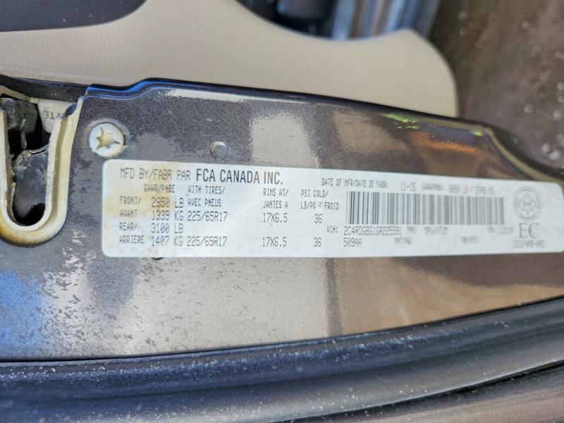 2016 Dodge Grand Caravan მანქანა იყიდება აუქციონზე, vin: 2C4RDGBG1GR225591, აუქციონის ნომერი: 66523726