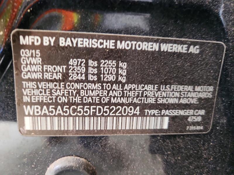 65652476 :رقم المزاد ، WBA5A5C55FD522094 vin ، 2015 Bmw 528 مزاد بيع