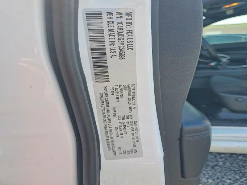 65790676 :رقم المزاد ، 1C4RDJDG8MC545098 vin ، 2021 Dodge Durango مزاد بيع