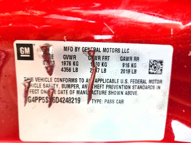 64215126 :رقم المزاد ، 1G4PP5SK6D4248219 vin ، 2013 Buick Verano مزاد بيع