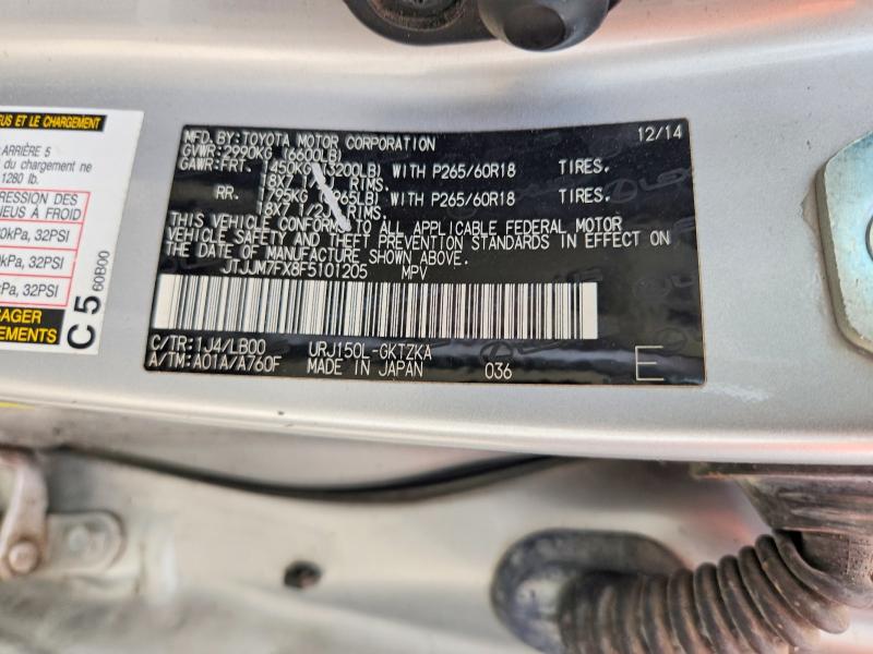Продажа на аукционе авто 2015 Lexus Gx, vin: JTJJM7FX8F5101205, номер лота: 67403266
