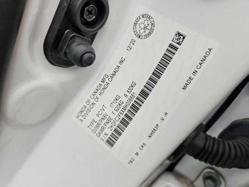 Продаж на аукціоні авто 2021 Honda Civic, vin: 2HGFC2F8XMH006661, номер лоту: 67089046