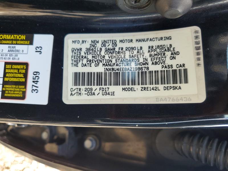 Aukcja sprzedaży 2010 Toyota Corolla, vin: 1NXBU4EE8AZ198678, numer aukcji: 62958076
