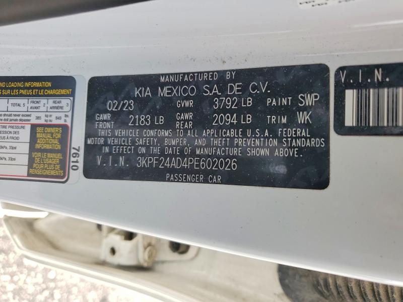 64317356 :رقم المزاد ، 3KPF24AD4PE602026 vin ، 2023 Kia Forte مزاد بيع