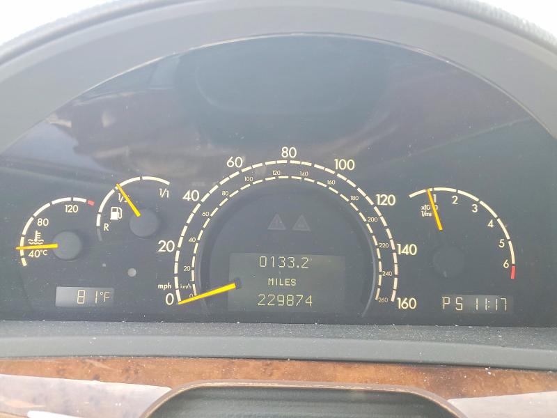 2001 Mercedes-benz S მანქანა იყიდება აუქციონზე, vin: WDBNG75JX1A189097, აუქციონის ნომერი: 66012906
