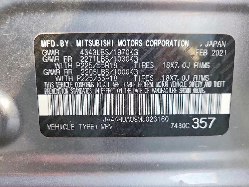 Aukcja sprzedaży 2021 Mitsubishi Outlander Sport, vin: JA4ARUAU9MU023160, numer aukcji: 65895536