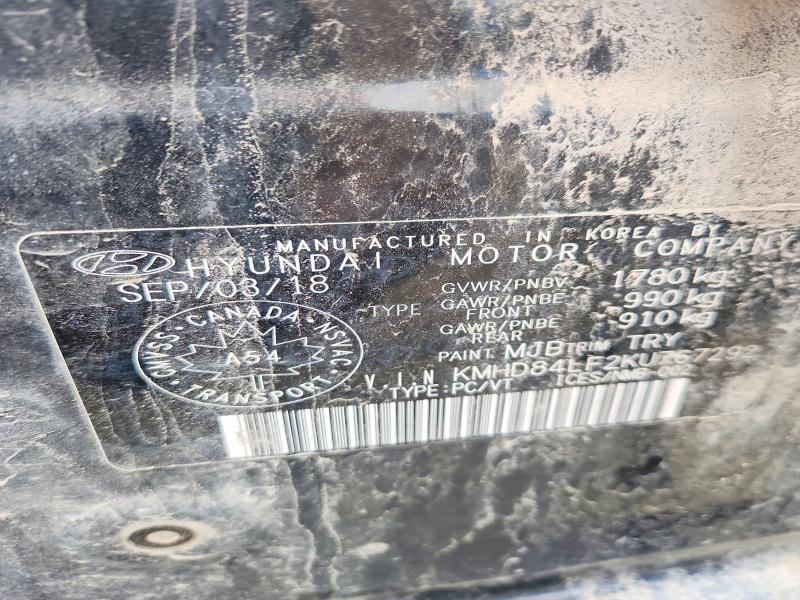 Aukcja sprzedaży 2019 Hyundai Elantra, vin: KMHD84LF2KU767292, numer aukcji: 64074336