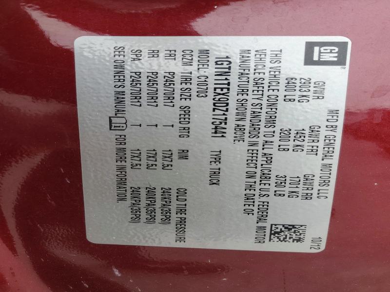 Продаж на аукціоні авто 2013 Gmc Sierra, vin: 1GTN1TEX9DZ175441, номер лоту: 66816846