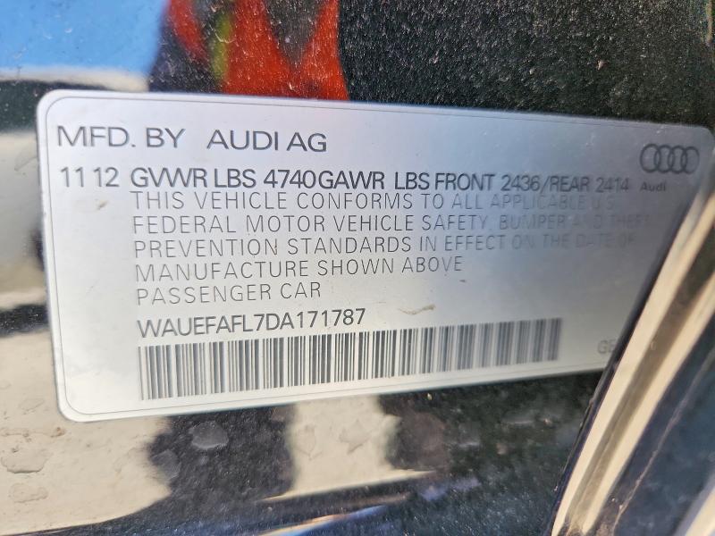 Продажа на аукционе авто 2013 Audi A4, vin: WAUEFAFL7DA171787, номер лота: 63550246