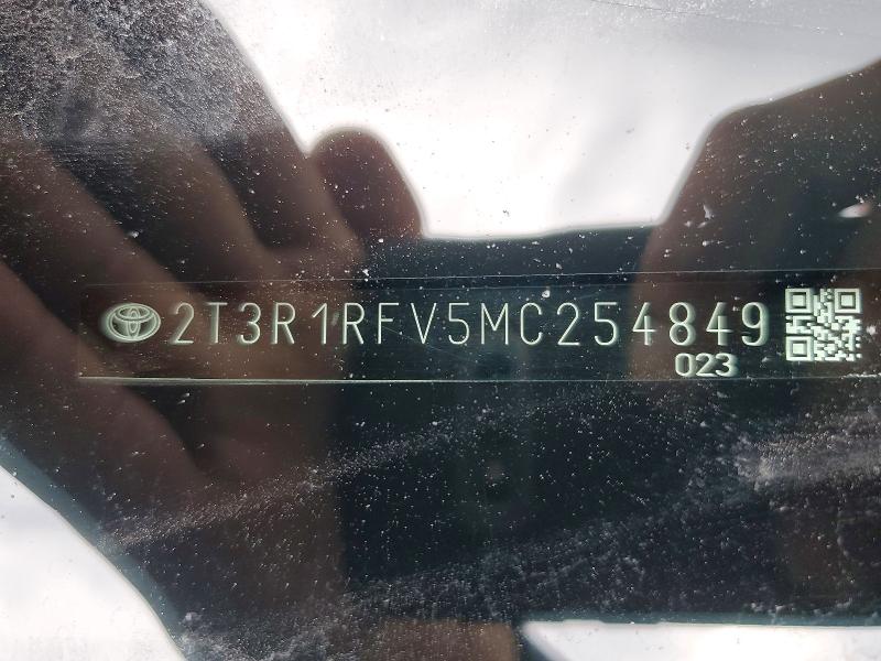Aukcja sprzedaży 2021 Toyota Rav4, vin: 2T3R1RFV5MC254849, numer aukcji: 65438716