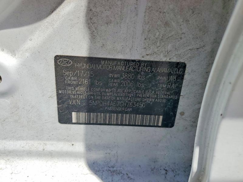 Aukcja sprzedaży 2016 Hyundai Elantra, vin: 5NPDH4AE7GH763450, numer aukcji: 63430866